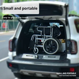 Sillas de Ruedas Manuales Plegables Ligeras al por Mayor, Scooters de Movilidad Portátiles para Personas Mayores, Sillas de Ruedas para Inodoro de Hospital, Fabricante - Product Image 5