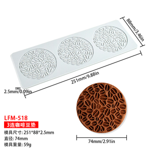 Tapete de Silicona con Diseño de Tulipán para Café, Tapete para Hornear Pasteles y Panqueques, Molde Redondo para Galletas y Chocolate, Herramienta para Decorar Pasteles LFM-518 - Product Image 6