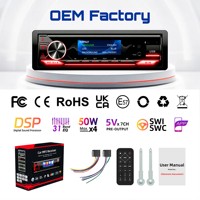 Lecteur MP3 de voiture 1 DIN avec écran TFT DSP, 8 RCA, Bluetooth 6.0, 7 canaux, égaliseur 31 bandes, contrôle par application pour amélioration du son