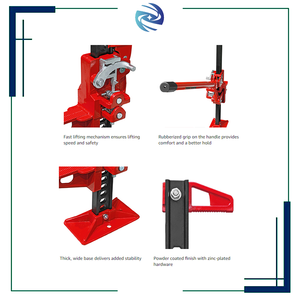 48" High Lift Ratcheting 6000lbs/3Ton Capacity Red Farm Utility Farm <strong>Jack</strong> for Off-road and Rough Environment - Product Image 4