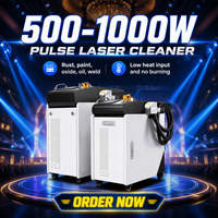 Machine de nettoyage au laser pulsé portative 500W 1000W, nettoyeur laser portable pour l'élimination de la rouille, de la peinture, de l'oxyde et de l'huile, traitement des surfaces métalliques