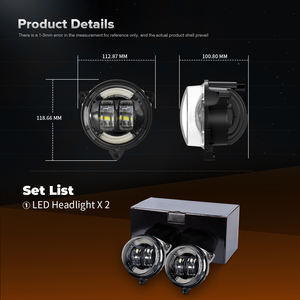 Ensemble de phares à Led pour Can Am <span class=keywords><strong>Outlander</strong></span> 2018 1000R <span class=keywords><strong>MAX</strong></span> 2022 800R XMR 1000-850 2013 2018 Pièces et accessoires pour VTT/UTV 650-500 - Product Image 3