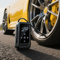 Pompe à air numérique automatique sans fil portable 4000 mAh avec batterie externe, gonfleur de pneus pour voiture, vélo, ballon de football, compresseur électrique ABS USB