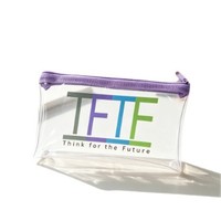 Trousse à crayons transparente en PVC avec fermeture éclair, trousse de maquillage mignonne à motif de dessin animé, organiseur de papeterie étanche pour enfants unisexe