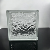 Bloc de verre décoratif texturé de qualité supérieure à motif glacier, creux, pour la décoration murale des espaces commerciaux modernes