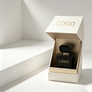 Caja de Perfume Rígida de Lujo Personalizada con Logotipo Estampado en Caliente, Empaque de Papel Artístico, Caja de Regalo Cosmética de 100 ml - Product Image 3