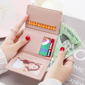 Neuankömmling Kleine Kurze Günstige Mini Nette Brieftasche Frauen Schlanke PU Leder Geldbörsen Geldbörse Für Frau Damen Mädchen Stilvolle Geldbörsen - Product Image 5