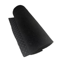 Rouleau/feuille de feutre non tissé respirant en velours noir, aiguilleté, gris, avec points en PVC moulés, antidérapant et écologique