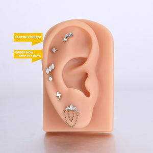 टोपश गर्म बिक्री f136 मिश्र धातु सोने की प्लेटेड विंटेज पेट बटन नवल क्रिस्टल गैरेज - Product Image 3