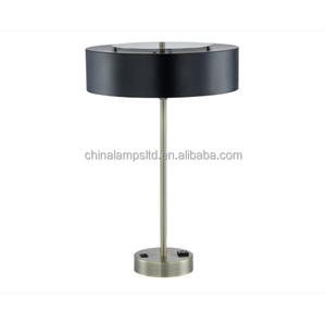Modern Simple Touch Control Dimming Bedroom <b>Lamp</b> for Hotel Use Large Size Shade Aluminum Iron Body Electric Power Supply Reading - Product Image 1