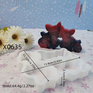 Moldes de fundición de resina hechos a mano para adornos decorativos DIY estilo Ins herramientas de escritorio de silicona molde de Papá Noel - Product Image 3