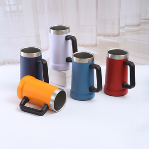 Taza de pinta de acero inoxidable de Metal de etiqueta privada para cerveza fría vino personalizado Stanly Acero inoxidable cerveza Stein con asa - Product Image 1