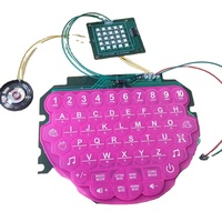 Papan PCBA Laptop Mainan Edukasi Anak KY Custom, Keyboard Musik LED, Produsen OEM PCB
