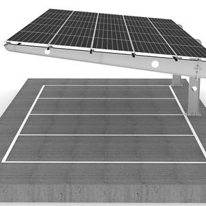 Système de montage solaire moderne de haute qualité pour abri de voiture, structure de stationnement en acier pour garages, taille personnalisée, marque OEM, résistance au vent 60m/s, 3KN/m - Product Image 3