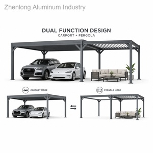 Pergola automatique en aluminium avec toit à lamelles et système de brumisation 4x3m, gazebo extérieur pour climatisation en climat tropical - Product Image 1