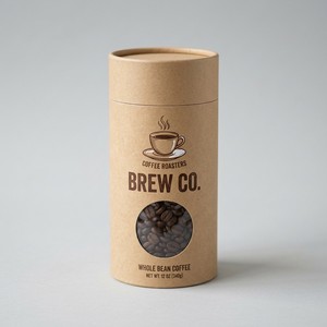 Airtight Sealed Round Paper Tube Cylinder <b>Box</b> for Fresh <b>Coffee</b> Bean Storage Custom Logo Roastery Packaging Wholesale - Product Image 1