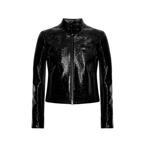 Veste en cuir gaufré croco pour femme – Style streetwear contemporain, motif exclusif, confort et marque – Fabricant OEM - Product Image 1