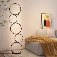 Lampe LED ronde en métal, support nordique Post-moderne, éclairage décoratif d'hôtel, pour salon