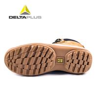 Chaussures de sécurité montantes en cuir suédé Deltaplus 301912 anti-choc, anti-perforation, résistantes à l'huile, antidérapantes, résistantes à la chaleur en PU