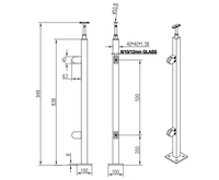 Wettbewerbs fähiger Preis Fabrik Edelstahl Glas geländer Glas Balustrade Treppe Gussglas Handlauf