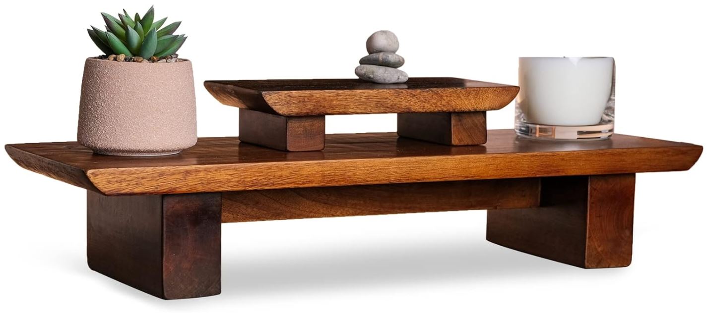 Custom Meditation Altar Table - Handmade Mango Wood, image size:1425x640