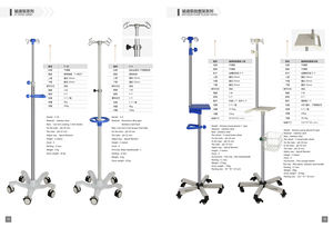 Penyangga infus rumah sakit, tiang <span class=keywords><strong>IV</strong></span> Stainless Steel tinggi dapat disesuaikan 5 kaki - Product Image 3
