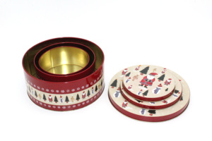 Bán Buôn Giáng Sinh 3 Mảnh Vòng Hình Dạng Bánh Quy Bơ <span class=keywords><strong>Cookie</strong></span> Bánh <span class=keywords><strong>Tin</strong></span> Lớn Vừa Và Nhỏ Vòng <span class=keywords><strong>Tin</strong></span> Set <span class=keywords><strong>Tin</strong></span> Trường Hợp Thực Phẩm R0004 - Product Image 2