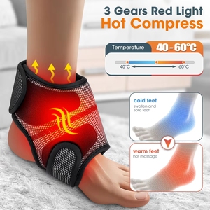 Slimme verwarmings- en vibratie-airpressure enkelwrap massagegordel compressie voetmassager met warmte - Product Image 4
