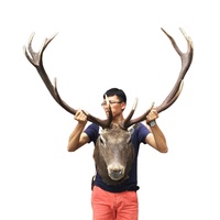 Simulation de tête de cerf en forme de cerf ample, figurine de décoration murale, style américain et nordique, salon, cheminée, Bar, véranda, Club
