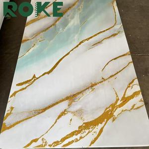 ROKE panel dinding marmer pvc dinding marmer karbon, lembar panel dinding karbon, papan arang bambu, panel dinding marmer pvc - Product Image 3