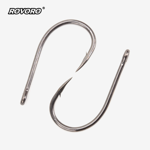 Anzuelo de Pesca ROVORO 5X-Strong para Pesca en Alta Mar, Pesca de Atún, Trolling, Acero Inoxidable con Alto Contenido de Carbono, Recubrimiento de Níquel Negro - Product Image 2