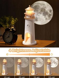 Lámpara de Faro de Luna creativa, sensor de movimiento inalámbrico, recargable, Faro de Luna, regalo para niños, lámpara de Luna, proyector de luz nocturna - Product Image 3