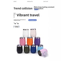 Termo de 12 oz con Aislamiento al Vacío de Acero Inoxidable 304, Diseño Moderno y Minimalista para Conservación de Bebidas Frías
