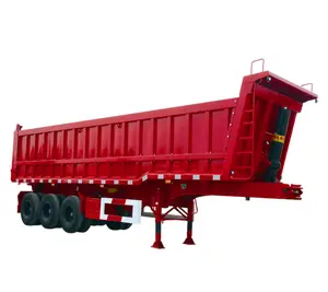 Cina 40 ton 50 ton camion 3 assi Laterale Ribaltabile/Posteriore Dumper Semi Rimorchi trattore idraulico farm discarica rimorchio per la vendita