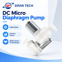 Pompe à eau à diaphragme miniature à faible bruit, pression négative 20 kPa, DC 3V 5V, personnalisable en gros pour appareils électroménagers