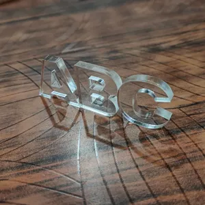 Letras y números acrílicos transparentes de 5mm-<span class=keywords><strong>Fuente</strong></span> Arial Black - Product Image 1