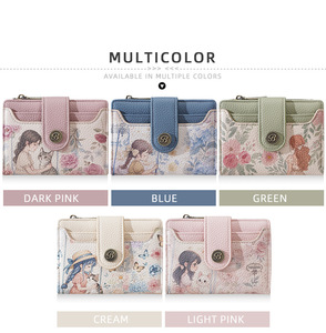Baellerry Nouveau Portefeuille Court <span class=keywords><strong>pour</strong></span> Femme, <span class=keywords><strong>Porte</strong></span>-<span class=keywords><strong>Monnaie</strong></span> Fonctionnel Bifold à Motif Dessin Animé <span class=keywords><strong>pour</strong></span> Femme et Fille, Portefeuille à Fermeture Éclair <span class=keywords><strong>avec</strong></span> <span class=keywords><strong>Porte</strong></span>-Cartes - Product Image 1