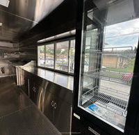 Cuisine mobile de restauration commerciale, remorque alimentaire à trois essieux, remorque à barre de remorquage pour la restauration rapide, en-cas, avec autocollant personnalisé