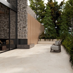 Piastrelle 600x1200mm in Marmo Beige con Superficie Colorata Antiscivolo per Pavimenti e Pareti Interni/Esterni, Ideali per Bagno, Soggiorno e <span class=keywords><strong>Giardino</strong></span> - Product Image 2