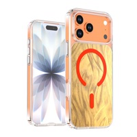 Coque de téléphone magnétique transparente Crystal Furrow pour iPhone 17 16 Pro 15 Plus 14 13 12 ProMax 17Air, finition mate de haute qualité