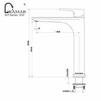 Keran wastafel dapur dan kamar mandi berbahan kuningan hitam matte tahan lama, satu lubang, keramik, dipasang di atas meja, satu pegangan