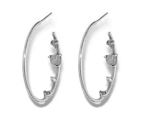 Nouveau bijoux de fiançailles de mode exquis de haute qualité pour les femmes 18k plaqué or 925 boucles d'oreilles de signal de goujon inversé en argent - Product Image 3