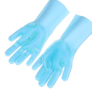 Guanto per il Bagno degli Animali Domestici, Strumento per il Bagno di Cani e Gatti, Anti-Graffio, Anti-Morso, Antiscivolo, Spazzola per la Rimozione dei Peli Allungata - Product Image 1