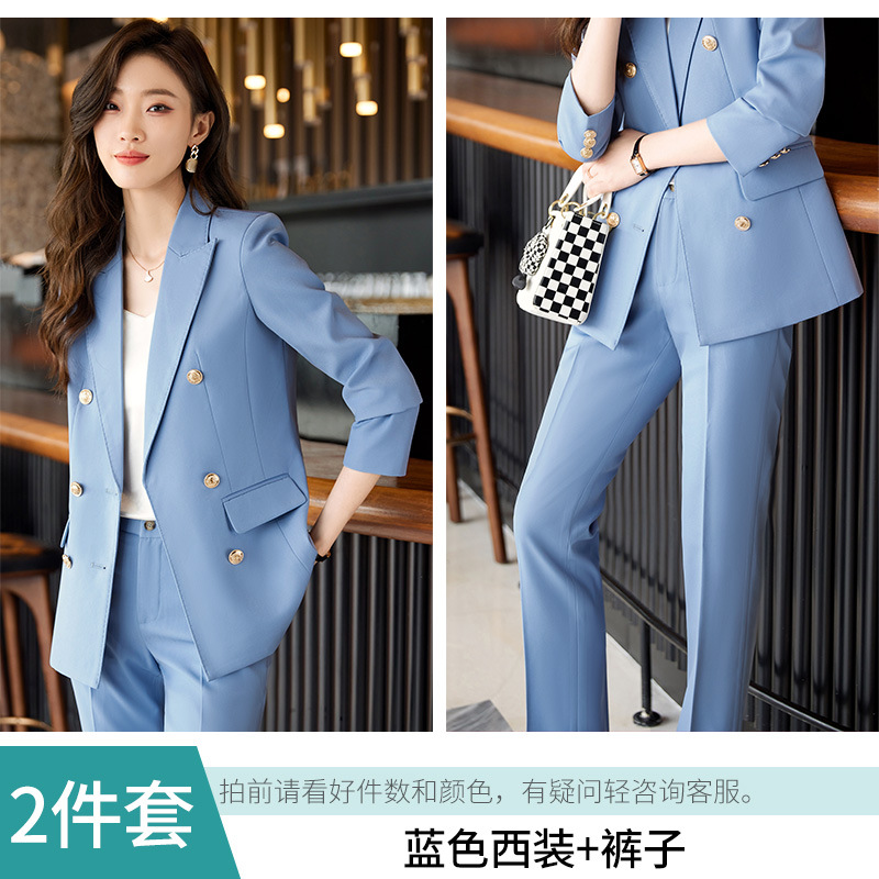 blue suit pants