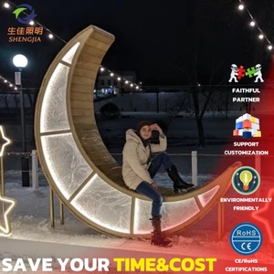 VENTA CALIENTE Luces LED 3D con Forma de Silla de <span class=keywords><strong>Luna</strong></span> para Halloween, Navidad y Bodas, Impermeables IP65 para Jardín, Parque y Paisaje 2025 - Product Image 2
