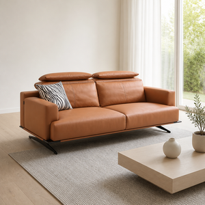 Sofá en Forma de L con Cojín Flotante, Patas de Metal Negro, Perfil Bajo, Esquinero, 3 Plazas, Moderno, para Sala de Estar, Hotel, Villa - Product Image 3