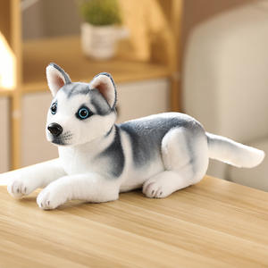 Venta al por mayor de cachorros y osos de peluche artificiales transfronterizos Husky dálmata y técnica lavada estilo alivio del estrés - Product Image 6