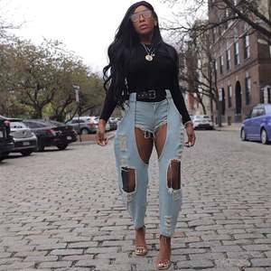 <span class=keywords><strong>กางเกง</strong></span><span class=keywords><strong>ยีน</strong></span><span class=keywords><strong>ส์</strong></span>ผู้ชายสีดำขาดรุ่ยแต่งปะ ทรงสลิมฟิต แฟชั่นสกินนี่ยีน<span class=keywords><strong>ส์</strong></span> ผ้ายืด - Product Image 2