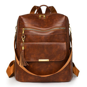 Sac à dos transfrontalier rétro pour femmes haut de gamme nouveau Style européen américain polyvalent grande capacité conception de gland en gros - Product Image 2