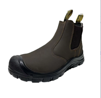 Bottes de sécurité en cuir imperméables et respirantes avec embout en acier, antidérapantes, montantes, pour l'hiver